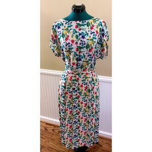 Vintage Item Eyes Women's 10 Midi 2-Piece Floral Dress Skirt Top Set Cottgecore